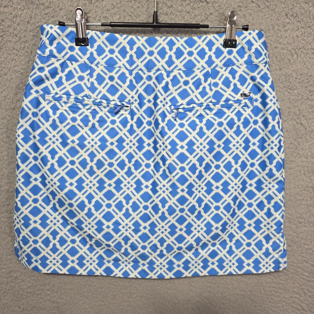 Vineyard Vines Skort Skirt Blue Size 00 Four Pockets Zippers Tennis Golf - Picture 2 of 8